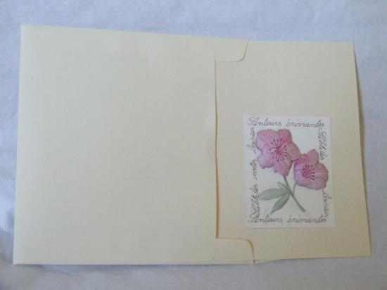 Carte 3D " Fleurs senteurs enivrantes" enveloppe jaune